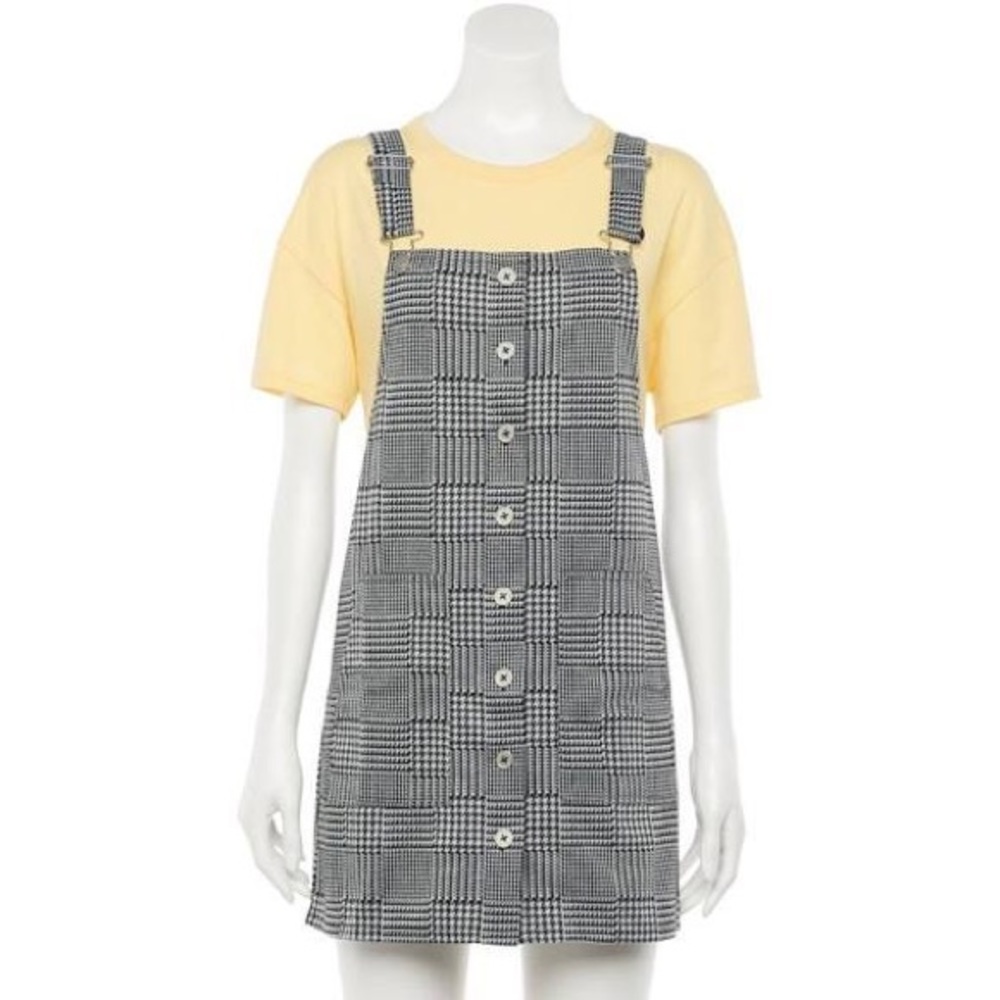 NWT Plaid Overal Dress